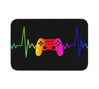 3D Alfombra Mando de Videojuegos Suelo Puerta de baño Felpuda de Cocina Antideslizante Gamer Felpudo de Entrada de Inodoro Mofeta Reposapiés-50x80cm