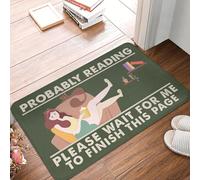 3D Alfombra por Favor, Espera a Que termine Esta página Felpudo Antideslizante de Cocina Felpuda Antideslizante Tapete de baño Suelo del salón Puerta de Entrada -40x60cm