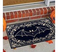 3D Alfombra Puerta de Entrada de Halloween Esterilla Decorativa de Suelo Calabaza Felpudo de Fiestas Esterilla de Aislamiento fría Resistente a la suciedad-60x90cm