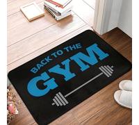 3D Alfombra Volver al Gimnasio Felpudo Motivacional Baño Antideslizante de huerto de Cocina -60x90cm