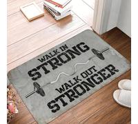 3D Alfombra Walk In, Strong Walk out, Stronger Gimnasio, Suelo, Puerta, baño, Alfombrilla, Felpudo Antideslizante Exterior, de Entrada del salón, 50x80cm