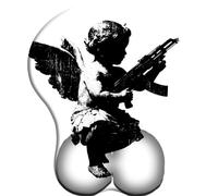 3D Alfombrilla de Ratón Ergonómica con Reposamuñeca Gel Le Pistolet d'Eros Almohadilla para Ratón Antideslizante Base de Goma Mouse Pad Juego para Ordenador Oficina Laptop