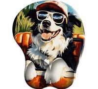 3D Alfombrilla de Ratón Ergonómica con Reposamuñeca Gel Promenade en Chien Cool Almohadilla para Ratón Antideslizante Base de Goma Mouse Pad Juego para Ordenador Oficina Laptop