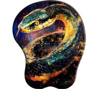 3D Alfombrilla de Ratón Ergonómica con Reposamuñeca Gel Python de la Nuit étoilée Almohadilla para Ratón Antideslizante Base de Goma Mouse Pad Juego para Ordenador Oficina Laptop