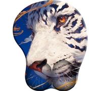 3D Alfombrilla de Ratón Ergonómica con Reposamuñeca Gel Rêve du Tigre Blanc à écailles dorées Almohadilla para Ratón Antideslizante Base de Goma Mouse Pad Juego para Ordenador Oficina Laptop