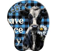 3D Alfombrilla de Ratón Ergonómica con Reposamuñeca Gel UNE journée pour le taureau à damier Bleu Almohadilla para Ratón Antideslizante Base de Goma Mouse Pad Juego para Ordenador Oficina Laptop