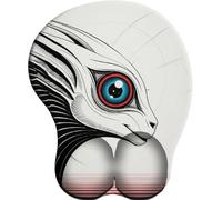 3D Alfombrilla de Ratón Ergonómica con Reposamuñeca Gel Yeux Bleus étoilés Almohadilla para Ratón Antideslizante Base de Goma Mouse Pad Juego para Ordenador Oficina Laptop