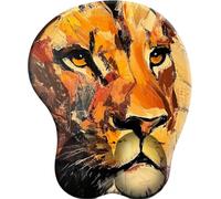 3D Alfombrilla de ratón ergonómica con reposamuñecas de Gel Le Regard du Lion con Base de Goma Antideslizante Apta para Ordenador Oficina hogar