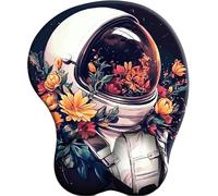 3D Alfombrilla de Ratón Reposamuñecas Ergonómica. Alfombrilla Antideslizante y Lavable. Mouse Pad. Almohadilla de Gel para el Ratón-Le langage Des Fleurs de la Galaxie 1