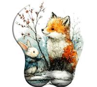 3D Alfombrilla de Ratón Reposamuñecas Ergonómica. Alfombrilla Antideslizante y Lavable. Mouse Pad. Almohadilla de Gel para el Ratón-L'amitié Sous le Chaud Soleil d'hiver