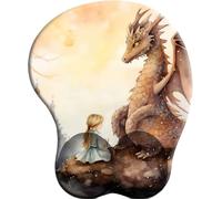 3D Alfombrilla para reposamuñecas para ratón con Material de Silicona La promesse Entre Sunset et Xiaolong Alfombrilla de Goma Antideslizante para la muñeca para Trabajar y Jugar