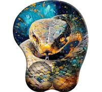 3D Alfombrilla para reposamuñecas para ratón con Material de Silicona Yeux de Serpent Bleus Alfombrilla de Goma Antideslizante para la muñeca para Trabajar y Jugar