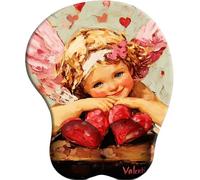 3D Alfombrilla Ratón con Cojín de Muñeca Reposamuñeca Ergonómico Cupidon et le cœur Alfombrilla Base de Goma Antideslizante Mouse Pad Gaming para Trabajadores Y Jugadores