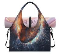 3D America - Bolsa de lona deportiva con compartimento para zapatos, para fin de semana, noche, para gimnasio, yoga, viajes, color, L, Bolsa de viaje