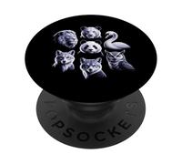3D Animales Gráfico Me Gustan Los Animales Más Que La PopSockets PopGrip Adhesivo