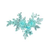 3D Apliques de Encaje para Coser 1 par de encajes 3D bordados coloridos for decoración vestidos novia, accesorios for manualidades boda(Color 10)
