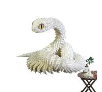 3D Articulated Snake - Desktop Printed Pet Collectible, Creative Animal Model For Desk Or Shelf Display, Movable Detailed Ornament Set For Home, Office, Suitable For Kids, Adults