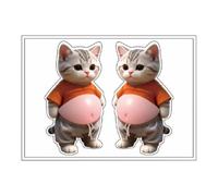 3D-Aufkleber - Wiederverwendbare 3D-Katzen-Silikonaufkleber - Süße Laptop-Aufkleber | Für Kinder, Freunde, Drinnen Und Draußen, Kühlschrankplaner, Zuhause, Auto, Notizbuch, Lunchbox, Wasserflasche