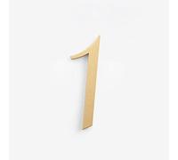 3D Autoadhesivo Latón Números Placa Casa Pegatinas Modernas 5 CM Puerta Metal Pulida Número Puerta Dirección Buzón Calle 0-9 Señales para Señalización Interior Habitación Hotel Al Aire Libre (1)