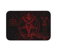 3D Baphomet Cruz Leviatán Puerta Principal Tapetes de Entrada Tablero Cocina Satánica Interior Felpudo Alfombra del Garaje Alfombra - 40x60cm