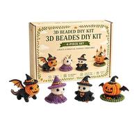 3D Bead Craft Kit - Durrable Art Makings, Smmooth Surrfaces Beaded Embroiderys Set, Ensurre Luminous 180g Handmade Patterns, Qualiity Halloween Stitching Activities - For Adult Teens Home Offices