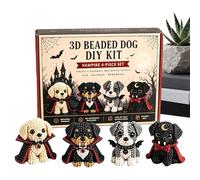3D Beaded Animal Kit Dog - DIY Tiny Dog Halloween Beading Craft Set