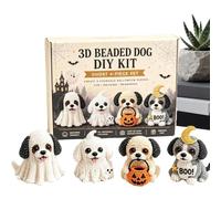 3D Beaded Animal Kit Dog - DIY Tiny Dog Halloween Beading Craft Set