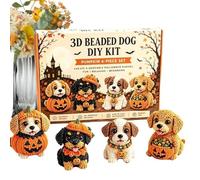 3D Beaded Animal Kit Dog - DIY Tiny Dog Halloween Beading Craft Set