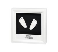 3D Bebé Mano & Pie Molde de Yeso Set Completo 21x21x5 CM Negro Blanco Marco