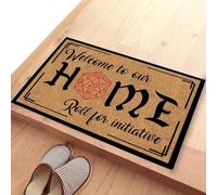 3D Bienvenidos a Nuestro Homeroll para Juegos Felpudos de Puerta Esterilla Antideslizante de Goma para la casa Esterilla de Bienvenida para Exteriores - 40x60cm