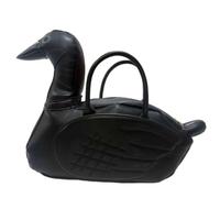 3D Black Swan PU Leather Crossbody Bag for Women, Fashion Street Style One-Shoulder Purse with Strap for Daily Use (Black)