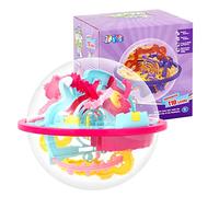 3D Bola Laberinto, Laberinto de Bolas, Laberinto 3D Pelota Puzzle Juguetes, Bola de Rompecabezas, Laberinto Juguetes esféricos, Adecuado para niños, Adultos, como Regalo de cumpleaños (A)