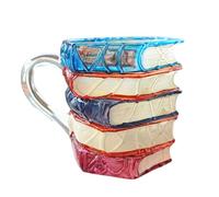3D Book Mug - Realistic Painted Coffee Cup, Novelty Readers Drinkware