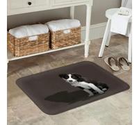 3D Border Collie Anti-Slip Doormat Floor Mat Dust-proo Carpet Rug for Kitchen Entrance Home Bathroom Living Room Footpad Mats-50x80cm