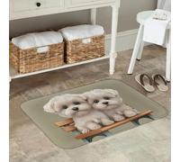 3D Border Collie Pet Dog Non-Slip Doormat Floor Mat Carpet Rug for Kitchen Entrance Home Balcony Footpad Mats-50x80cm