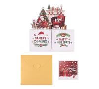 3D Boxed Christmas Cards, Holiday Greeting Card Set with Sobres, Compact Lightweight Design, Beautiful Seasonal Keepsake Note Crafts for Family, Friends, Loved, Home Gatherings