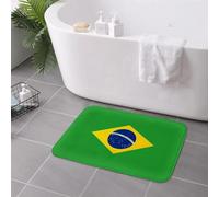 3D Brazil National Flag Anti-Slip Doormat Floor Mat Carpet Rug for Kitchen Entrance Home Balcony Footpad Mats-40x60cm