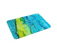 3D by The Ocean Blue and Green Alcohol Ink Bubbles Anti-Slip Doormat Floor Mat Rug for Kitchen Entrance Home Bedroom Footpad Mats-40x60cm