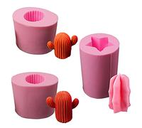 3D Cactus Suculentas Molde de Silicona para Aromaterapia, Yeso para Hornear Molde DIY Vela de Resina Moldes Cactus Cake Chocolate Decoración Molde Hecho a Mano Regalo
