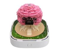 3D Calendar 2026, Decorative Planner Memo Pad for Study, 3D Sticky Notes Fortune Tree House Calendar 2026, Office Entryway Shelf Cabinet Tabletop Bedroom Living Room