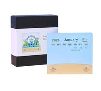 3D Calendar 2026 - Paper Tear Away Ferris Wheel Calendar for Desk, Office with Planning Function, Sticky Note Timepiece for Work Schedule, School, Kids, Family, Holiday, Christmas, 3 Inches