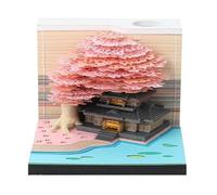 3D Calendar 2026, Unique Paper Sculpture 3d Calendar, Tear-Off Daily Pages & LED Light Acrylic Box, Desk Memo Pad Calendars for Birthday Christmas Home Office (#A)