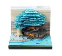 3D Calendar 2026, Unique Paper Sculpture 3d Calendar, Tear-Off Daily Pages & LED Light Acrylic Box, Desk Memo Pad Calendars for Birthday Christmas Home Office (#C)