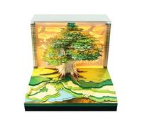 3D Calendar, Time Piece, Nature Theme, Tear-Away Memo Design, 2026 Year Display, Ideal for Holiday Gifting, School Desk, Classroom Decor, Home Office Setup