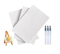 3D Canvas Paper Sponge, Painting Papers Kit, 3D Foam Texture Crafts Accessories with Paint Pen for Birthday, Greeting Cards, Travel Projects, Kids, Children, Funny Art Activities, Color White