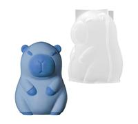 3D Capybara Silicone Mold - Cute Animal Shape Non Stick Flexible Reusable Mould DIY Craft Tool For Multi Purpose Making | Pudding, Ice Cream, Jewelry, Candle Making, Cake Decoration, Figurine Casting,
