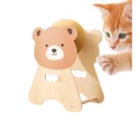 3D Cat Scratcher Ball Toy | Sisal Material, & Bear Shape, 11 in x 10,6 in x 8,7 in | Rotating Ball, Durable Scratching Toy | Interactive Play for Indoor Cats