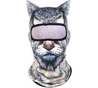 3D Cat Ski Balaclava Sheisty Face Mask with Ears, Cute Full Face Hood Masks, Winter Sports Masks for Bar, Raves, Ski, Halloween, Outdoor Activities (FR/ES, Letras, Talla única, Modelo gato negro)