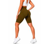 3D Cellulite Shorts for Women, High Waisted Compression Yoga Shorts, Tummy Control Workout Gym Short Leggings (Coffee,S)