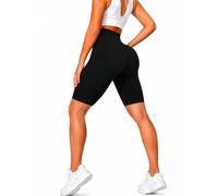 3D Cellulite Shorts for Women, High Waisted Compression Yoga Shorts, Tummy Control Workout Gym Short Leggings (Black,S)